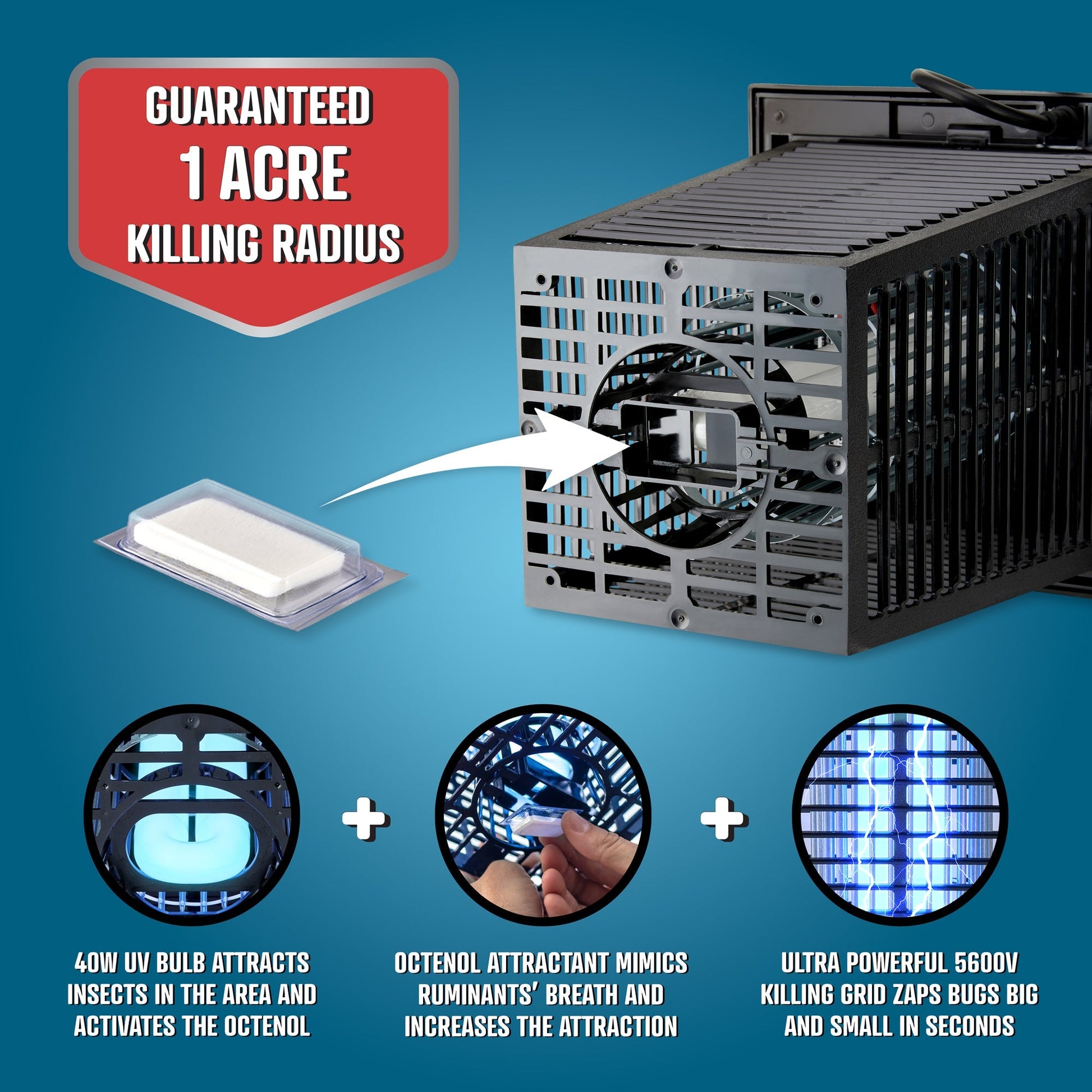 Flowtron 40W Outdoor Bug Zapper, 1 Acre Coverage