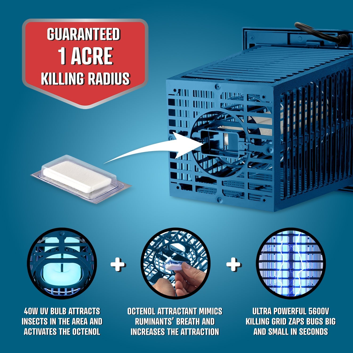 Flowtron 40W Outdoor Bug Zapper, 1 Acre Coverage