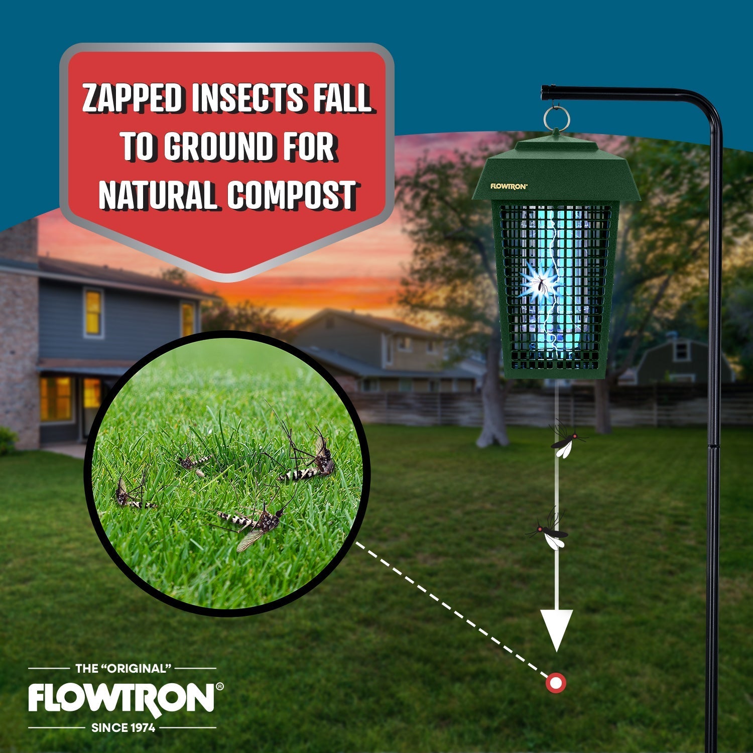 Flowtron 40W Outdoor Bug Zapper, 1 Acre Coverage