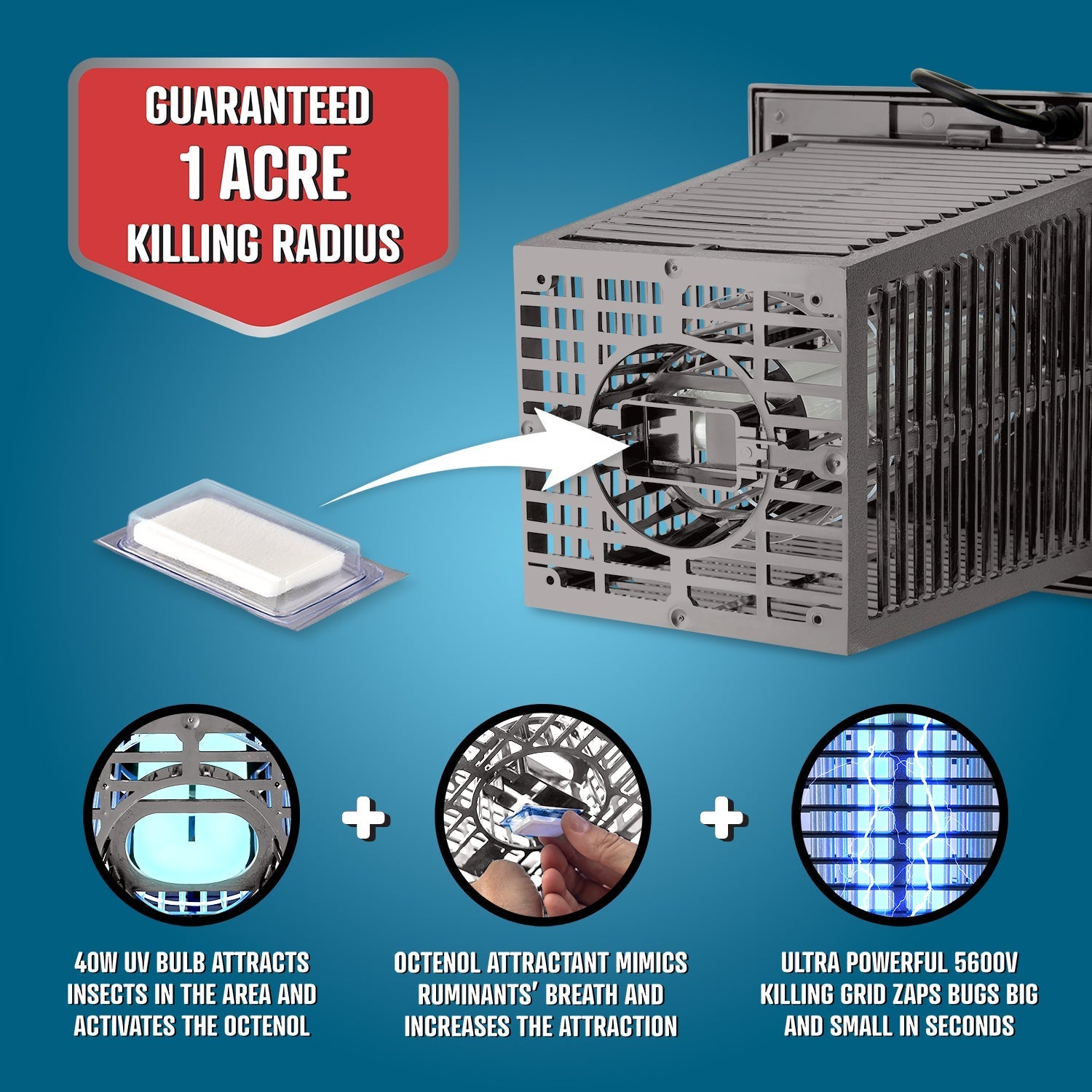 Flowtron 40W Outdoor Bug Zapper, 1 Acre Coverage