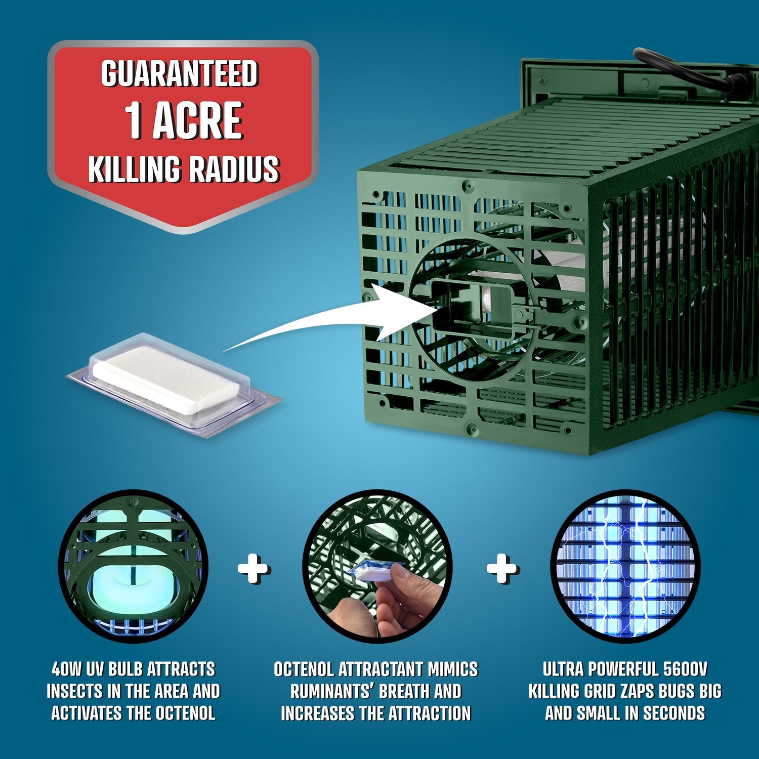 Flowtron 40W Outdoor Bug Zapper, 1 Acre Coverage