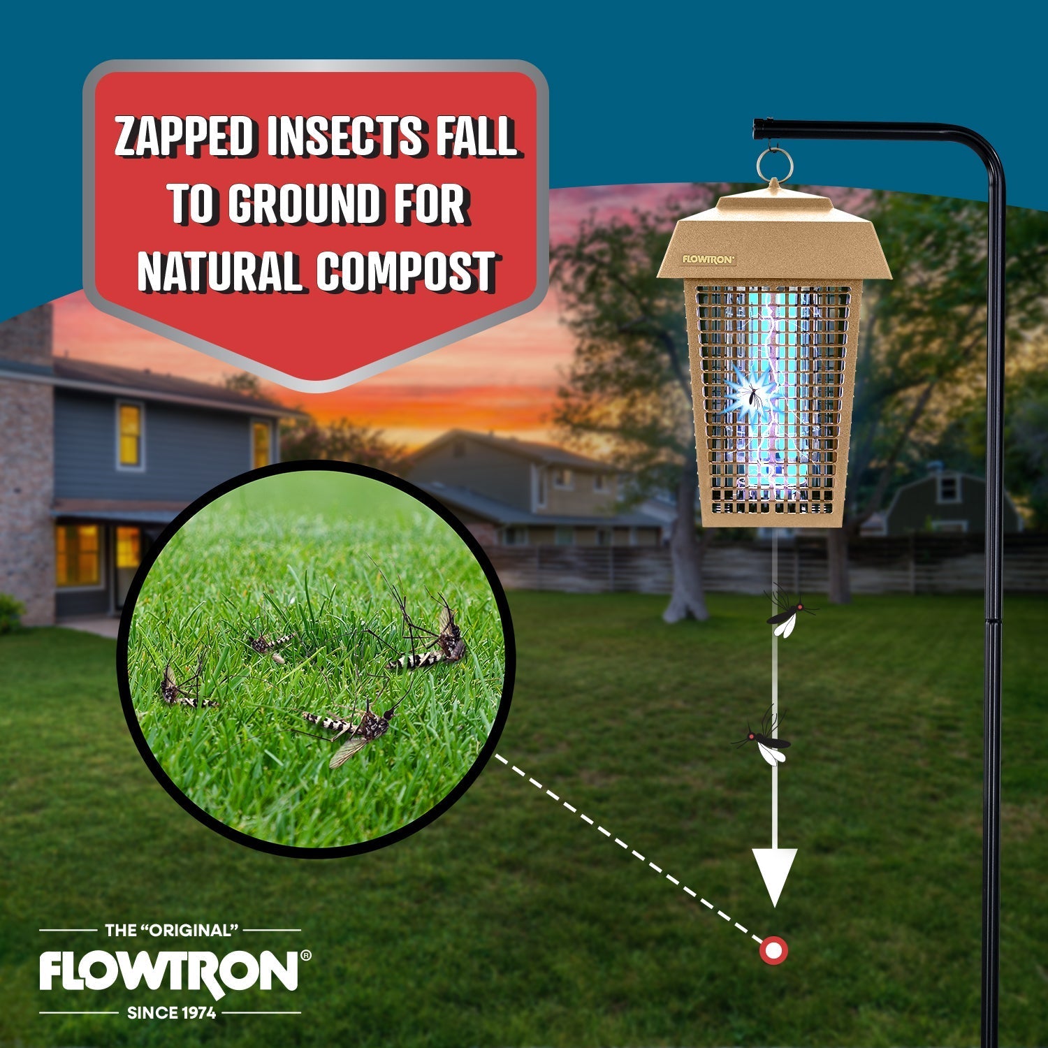 Flowtron 40W Outdoor Bug Zapper, 1 Acre Coverage